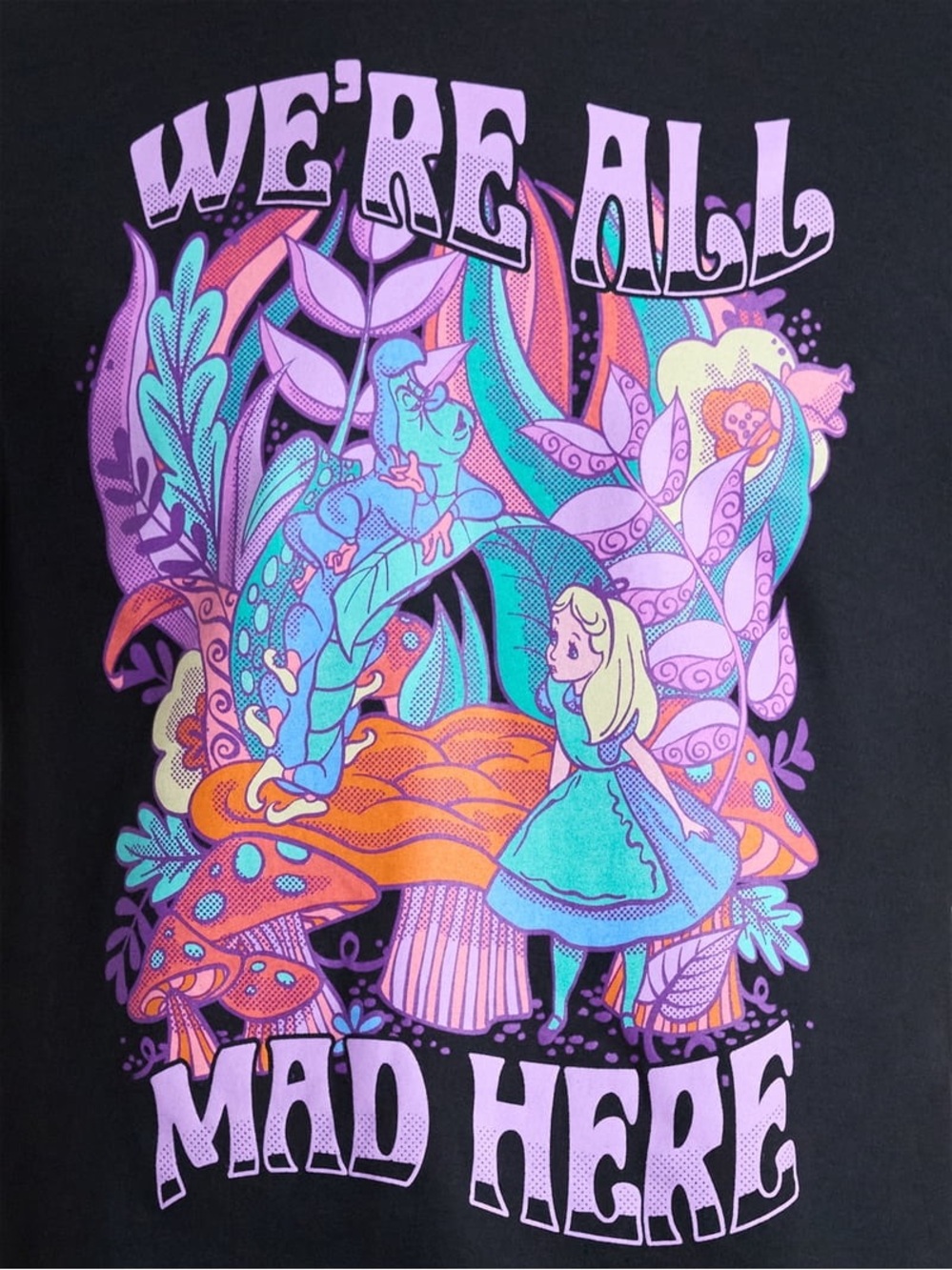 Alice in Wonderland, Men's & Big Men's Graphic Tee, All Mad Here - Picture 4 of 7